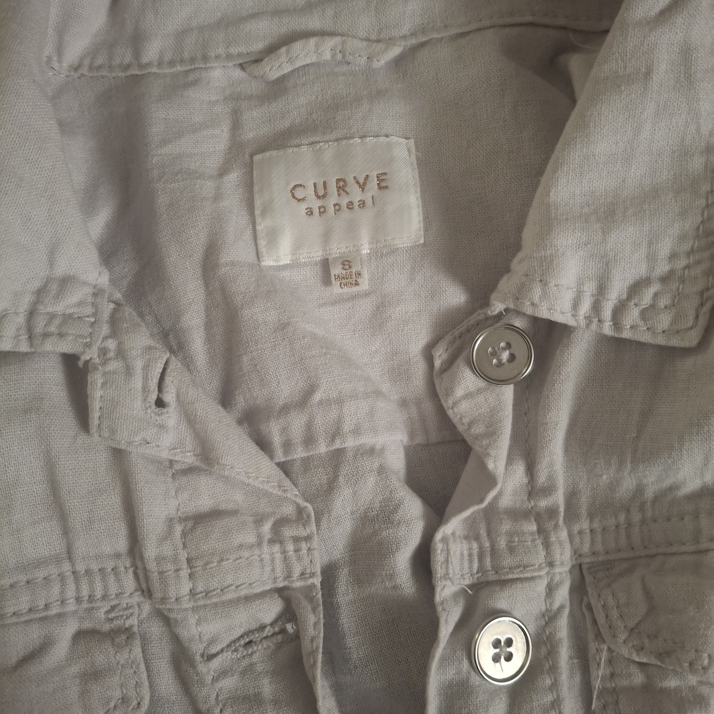 Light Weight White Denim Jacket - Picture 2 of 4